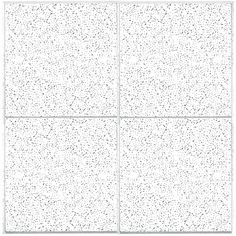 four square tiles with white speckles on the top and bottom, all in different sizes