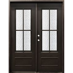 door-iron-double-tiffany-d31 Exterior Double Front Doors, Diy Barn Door Cheap, Iron Front Doors, Cheap Interior Doors, Wood Front Entry Doors, Double Door Entryway, Double Doors Exterior, Iron Front Door