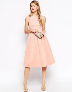 Love the lace sleeves on this fun pink dress Pleated Wedding Dresses, Blush Cocktail Dress, Different Types Of Dresses, Midi Dress Style, Guest Attire, Wedding Attire Guest, Midi Dress With Sleeves, Types Of Dresses, Lace Sleeves