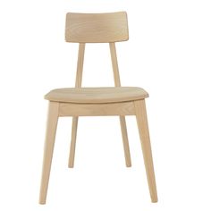 a wooden chair on a white background