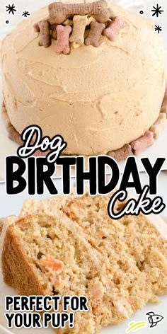 Doggy Birthday Cake Doggy Birthday Cake, Dog Safe Cake Recipe, Doggy Birthday, Dog Birthday Cake Recipe, Homemade Birthday Cake, Foods Dogs Can Eat, Dog Cake Recipes