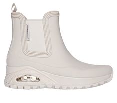 Get iconic style and comfort rain or shine with Skechers Street Uno Rugged - Dancing N The Rain. This fashion rain boot features a waterproof synthetic upper with a cushioned Skechers Air-Cooled Memory Foam insole, and a Skech-Air visible airbag midsole. | Skechers Women's Uno Rugged - Dancing N The Rain Boots | Medium Width | Skechers Air-Cooled Memory Foam cushioned comfort insole | Skech-Air visible airbag midsole | Pull-on synthetic upper | Flexible traction outsole | 1 1/2-inch heel height Rain Boots Fashion, Summer Clearance Sale, Summer Clearance, Wide Shoes, Rain Or Shine, Rain Boot, Iconic Style, Skechers Women, 2 Inch Heels