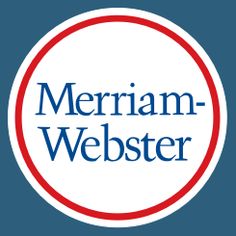 the merrian - webster logo on a red background