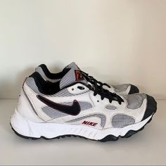 Vintage 90’s Nike Air Sneakers. Us Men’s Size 7 (Which Fits A Women’s 8.5). Heel Loops Cut. Sporty Air Max Cushioning Lace-up Skate Shoes, Nike Shoes Vintage, Nike Air Sneakers, Nike Air Max 90’s, Women’s Nike Air Max 90, Air Sneakers, Shoes Vintage, Nike White, Us Man