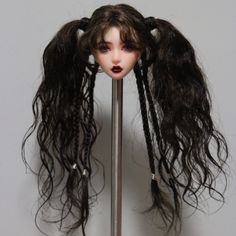 Custom 9-10cm/ 3.5-4"  Kawaii Hard Cap Long Wavy Mohair wig for Bjd Doll, Doll Hair Bjd Accessories Quantity: 1 Piece Doll Wig Size:10cm/4inch    9cm/3.5inch   The wig with Hard Cap,please choose right size for your doll Doll Wig size:Support custom different size,include popovy sisters, OB11,DD-anne,4-5",5-6",6-7" size.The price is a little different,contact with me if any interesting. Noted: Only for the doll wig,not include the doll and other accessories! About Shipping Free Shipping with Tracking number, Normally it takes 2-3 weeks to Asia/ Europe / North America/ Australia after shipment. Ins:beckystudio_art Doll Hairstyle, Bjd Accessories, Popovy Sisters, Doll Wig, Doll Wigs, Doll Parts, Bjd Doll, Doll Hair, Big Hair