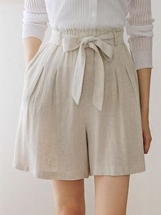 Women's Shorts Linen Short Black Summer 2024 - $26.99 Women Shorts, Linen Shorts Outfit, Plain Shorts, Linen Short, Designer Shorts, Type Of Pants, Linen Shorts, Style Mistakes, Body Measurements