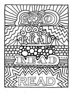 a black and white drawing with the words read