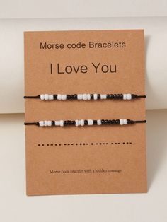 Mains Couple, Morse Code Bracelets, Code Bracelets, Code Morse, Bead Decor, Bracelet Couple, Morse Code Bracelet, Diy Bracelet Designs, Packing Jewelry