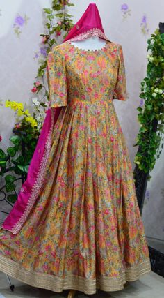 Latest Long Frock Designs, Printed Long Frocks, Dresses Ideas For Women, Frock Designs