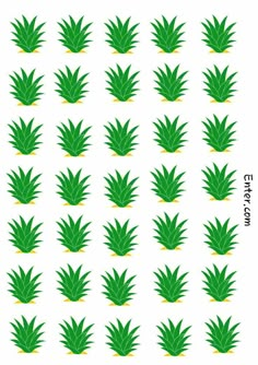 an image of pineapples with green leaves