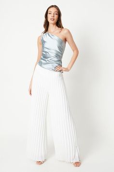 This premium satin top is a SS24 staple piece!. The one-shoulder design is bang on trend, while the flattering pleat details will ensure you feel fantastic. Pair with our pleated mesh skirt for a show stopping, classic and sophisticated ensemble. Mesh Skirt, Satin Top, Shoulder Design, Staple Pieces, One Shoulder, How Are You Feeling, Mesh, Satin, Skirt