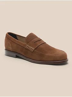 Men's Shoes - Shop All | Banana Republic Penny Loafer, Shoes Shop, The Vamps, Penny Loafers, Suede Shoes, Soft Suede, Shoe Shop, Arch Support, Penny