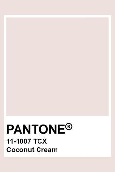 pantone's 11 - 1017 tcx coconut cream