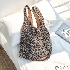 Bird in Bag - New bags women's bags tide models personality leopard pattern flower cloth bag casual fashion students shoulder handbag canvas bag Flower Cloth, Leopard Print Tote, Leopard Print Fashion, Leopard Bag, Pocket Handbag, New Bags, Commuter Bag, Pattern Flower, Winter Girls