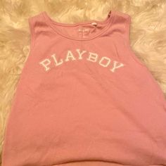 Never Worn! Hard To Find Color Casual Pink Tank Top For Playwear, Casual Tank Top For Spring Playwear, Pink Playboy, 2000s Fashion Outfits, Find Color, 2000s Fashion, My Dream Closet, Hard To Find, Cute Things