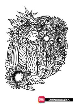 a black and white drawing of flowers