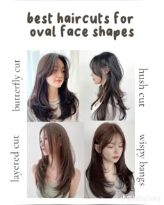 Hair Color For Oval Face Shape, Haircut For Oval Face Shape Girl, Haircuts On Oval Face, Hair For Oval Face Shape Long, Haircut For Oval Shaped Face Girl, Hair Cut Layer Oval, Face Shape Hairstyles Oval, Haircuts Oval Face Long, Oval Face Shapes Haircuts