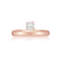 Design Featuring a bubbly dome gold ring with a floating round diamond on top. Perfect for the minimalist. Details & Dimensions - 0.60 carats- 4mm gold band width 14k Rose Gold Single Diamond Ring, Rose Gold Single Diamond Wedding Ring, Modern Rose Gold Diamond Ring With Single Diamond, Rose Gold Wedding Ring With Single Diamond, Rose Gold Diamond Ring With Round Band, Rose Gold Ring With Single Diamond In Round Band, Rose Gold Ring With Single Diamond, Rose Gold Rings With Single Diamond In Round Band, Rose Gold Single Diamond Ring With Round Band