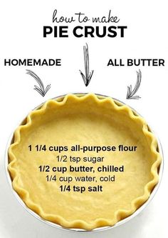 how to make pie crust for homemade all purpose flour