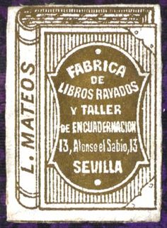 an old postage stamp with the words fabrica de libros rados