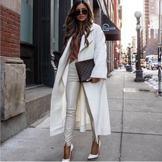 Questions? Leave A Comment Below! Chic White Winter Bottoms, White Winter Workwear Bottoms, Chic White Bottoms For Winter, White Bottoms For Workwear In Winter, Zara White Bottoms For Fall, White Leather Pants, Mia Mia Mine, Mia Mia, Leather Pants Outfit