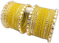 Pardeep Yellow Bangle Set Indian Bangles , South Asian Bangles , Pakistani Bangles , Desi Bangles , Punjabi Bangles , Tamil Bangles , Indian Jewelry Yellow Wedding Bracelets For Festivals, Yellow Bracelets For Wedding And Festivals, Festive Yellow Round Jewelry, Yellow Bracelets For Party And Festivals, Festive Yellow Bangle Bracelet, Festive Yellow Bangle Jewelry, Gold Bracelets For Festive Party, Gold Bracelets For Festive Party Occasions, Adjustable Yellow Bangle For Festivals