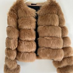 Faux Fur Coat Autumn Winter Fluffy Short Coat Chic Faux Fur Winter Outerwear, Chic Faux Fur Outerwear For Winter, Chic Fitted Fluffy Outerwear, Winter Faux Fur Outerwear With Lining, Winter Faux Fur Outerwear With Fur Trim, Winter Faux Fur Trim Outerwear, Winter Faux Fur Lined Outerwear, Faux Fur Lined Outerwear For Winter, Winter Faux Fur Long Coat