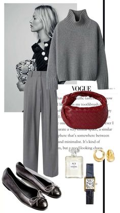 Mode Tips, Neue Outfits, Grey Pants, 가을 패션, Autumn Outfit, Classic Outfits, Business Casual Outfits, Work Attire