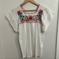 Reposhing This Item I Purchased From @Msoria28. Loved It, But Ready To Rotate For Something New. Questions? Leave A Comment Below! Mexican Blouse, Women Artisans, Something New, Red White, Red And White, Top Blouse, Blouses, Womens Tops, Red