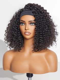 PRICES MAY VARY. 💝YOUTHFUL AND PLAYFUL AESTHETIC - The deep curly texture in a bob wig hairstyle can convey a youthful and playful aesthetic. It's a style that exudes energy and personality, making it appealing to those who want a bold and expressive look. 💝READ-TO-WEAR APPEAL - Skip the extensive prep time. Our glueless headband wig is ready to wear, saving valuable minutes in your daily routine. No more struggling with time-consuming installations – slip on the headband and go. Achieve a pol Curly Wig With Headband, Bob Headband, Deep Wave Bob, Wig With Headband, Curly Headband Wig, Playful Aesthetic, Afro Natural, Headband Wig, A Bob