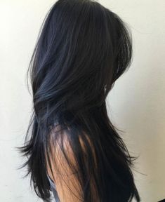 Black Hair Layers, Cute Layered Hairstyles, Cuts For Long Hair, Straight Layered Hair, Layered Hairstyles, Makijaż Smokey Eye