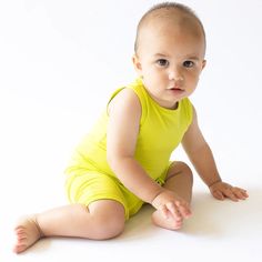 Posh Peanut Chartreuse Racerback Short Romper Neon Yellow- Lemon Lime Nwt 3-6m Sleeveless Solid Color Bubble Romper For Playtime, Playful Yellow Bodysuit For Summer, Yellow Playful Summer Bodysuit, Playful Yellow Summer Bodysuit, Cute Yellow Summer Bodysuit, Yellow Cotton Bodysuit For Playtime, Yellow Cotton Bodysuit For Summer, Yellow Summer Bodysuit For Playtime, Yellow Bodysuit For Summer Playtime