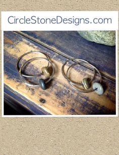 Hand forged silver bangles, with Maine beach stones. If you are a child of the sea, in these stones you will find the ocean and have it with you at all times.  CircleStoneDesigns.com Handmade Artisan Ocean Jasper Jewelry, Goose Rocks Beach Maine, Jasper Beach Maine, Aroostook County Maine, Old Orchard Beach Maine