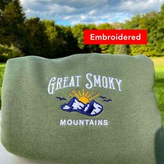 "*SIZES ARE UNISEX* -I'd suggest your usual size for a more fitted look, or sizing up for a more relaxed fit. *these sweatshirts are extra comfy when oversized 🏔 \"Great Smoky Mountains\" embroidered on a comfy cute vintage-style crewneck. A sturdy and warm sweatshirt bound to keep you warm in the colder months. A pre-shrunk, classic fit sweater that's made with air-jet spun yarn for a soft feel and reduced pilling. Your new favorite sweatshirt! * 50% cotton, 50% polyester * Pre-shrunk * Classi Tennessee Sweatshirt, Star Embroidery, Embroidered Crewneck, Great Smoky Mountains, Limassol, Smoky Mountains, Cool Sweaters, Fitted Sweater