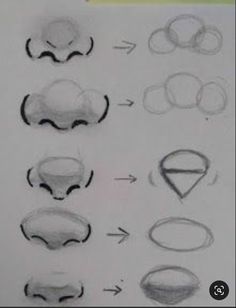 the drawing process shows how to draw different shapes