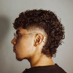 Burst Fade Mullet Perm, Mens Burst Fade Haircut Mullet, Burst Fade With Long Hair, Mohawk Curly Hair Men, Men’s Modern Mullet Curly, Low Mullet Men, Mullet Haircut For Curly Hair, Natural Curly Hair Mullet Men, Curly Burst Fade Mullet