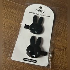 Miffy-Imported (Nwt) 2 Black Hair Clips! Imported Directly From Japan! Super Cute Slid On Style Barrettes. For Adults Or Children! 2 Inches Tall. Bundle & Save $$ Price Is Firm Not Accepting Offers Thank You For Looking! No Trades Please. Packages Ship Daily Mon.-Fri., Sometimes On Saturdays. Please Be Patient As My Post Office Is Sometimes Slow Miffy Hair Clip, Gigi Core, Miffy Stuff, Miffy Party, Tall Hair, Denim Headband, Alice Headband, Plaid Headband, Black Hair Clips