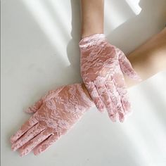 This Lovely Pair Of Gloves Is A Wonderful Addition To Your Wardrobe And Your Style! This Unique Pair Is Sure To Get Lots Of Compliments! Purple Lace Gloves, Pink Lace Gloves, Pink Winter Gloves, Lace Gloves, Flower Lace, Floral Flower, Mitten Gloves, Floral Flowers, Pink Floral