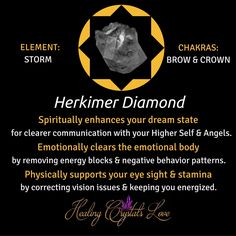 Herkimer Diamond Herkimer Diamond Meaning, Herkimer Diamond Jewelry, Emotional Body, Crystals Healing Properties, Crystal Therapy, Crystal Healing Stones, Crystal Meanings, Healing Jewelry, Chakra Crystals