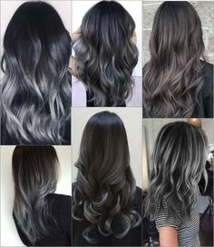 Charcoal Hair, Short Ombre Hair, Brown Ombre Hair, Ombré Hair, Balayage Hair Blonde, Grunge Hair, Gray Hair