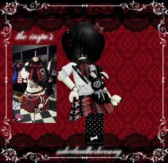 an image of a doll with red and black clothing