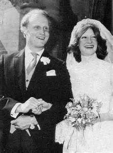 an old black and white photo of a bride and groom