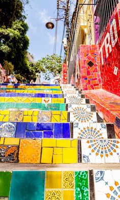 colorful steps with the word friend painted on them