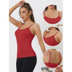 The women's camisole features soft fabric in various colors for the whole family. These soft modal/spandex camis, with built in shelf bra are great for layering or lounging around on a warm day. Item Features: 1) Spaghetti straps design,shoulder straps are adjustable,allows you to adjust the length you like. 2) Flat seams move smoothly against your skin. 3) Soft & comfortable modal fabric,spandex with good retention could keep the shape after wearing many times. 4) Simple and basic color easily Shelf Bras, Target Clothes, Womens Camisoles, Modal Fabric, High Neck Tank Top, Spaghetti Strap Tank Top, Workout Yoga, Jeans Leggings, Cotton Tank Top