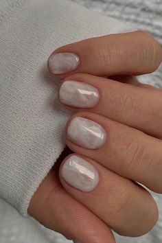 Milky Nails, Minimal Nails, Short Nail Designs, Dream Nails