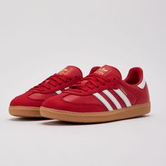 Brand New Womens Size Red Adidas Shoes, Adidas Shoes Originals, Womens Adidas, Adidas Samba Og, Adidas Shoes Women, International Style, Red Sneakers, Aesthetic Shoes, Swag Shoes