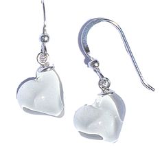 These precious petite heart earrings are adorable and beautiful. Contemporary and feminine, they are the perfect gift for yourself or someone special. The petite heart earrings are handcrafted out of glass and measure 0.5" wide by 0.5" long. The ear wire is Sterling Silver. The pair of earrings come in a beautiful organza bag along with an artist card and a small anti-tarnish strip. Cheap Teardrop Heart Earrings For Gift, Cheap Handmade Heart Drop Earrings, Artist Card, The Ear, Someone Special, Organza Bags, Glass Jewelry, Ear Wire, Heart Earrings