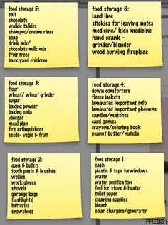 food storage list- it's missing fishing gear, anything else? Food Preps, Preppers List, Emergency Essentials, Survival Ideas, List Making