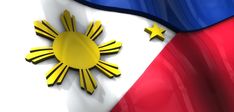 the flag of philippines is waving in the wind