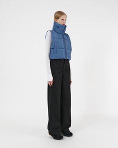 Cropped puffer vest. Cropped Puffer Vest, Hidden Hood, Field Day, Puffer Vest, Welt Pocket, Stand Collar, Final Sale, Puffer, Knitwear